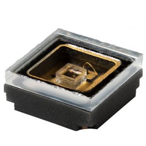 340 nm-LED with 70 mW typical optic power|Viewing angle of 120 °|350 mA operating current|Package:  SMD 3535|LED with flat window